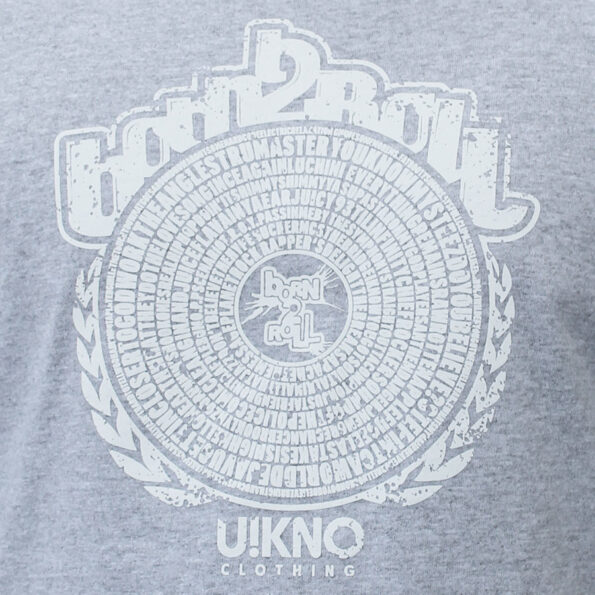 U!KNO x Born2Roll Berlin - T-Shirt heather detail